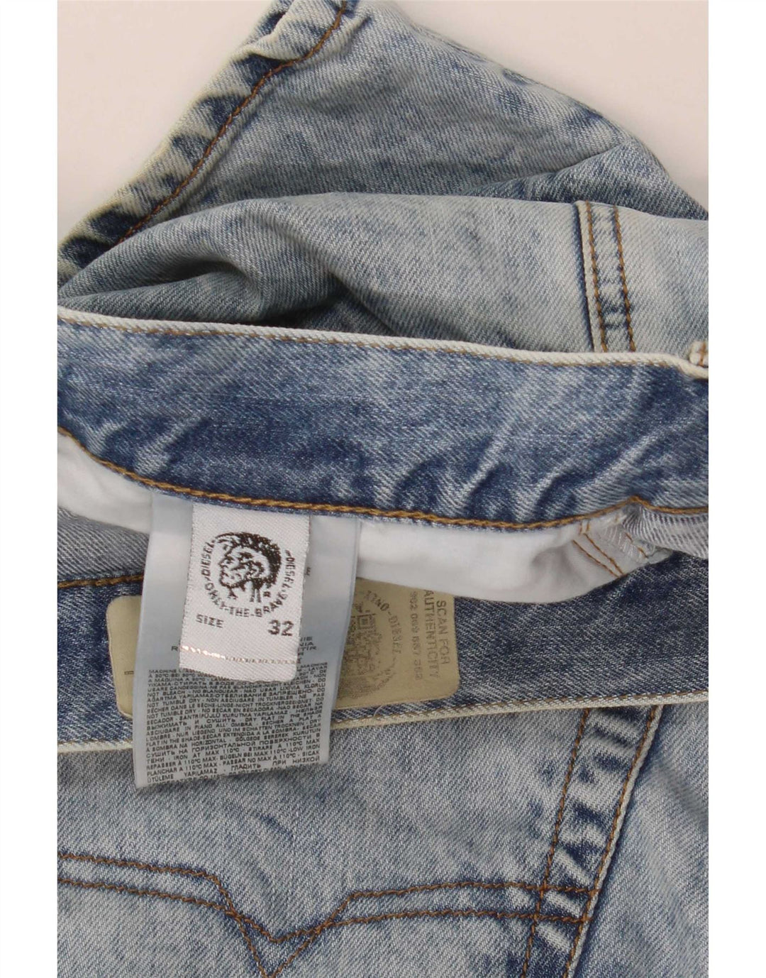 Diesel Short D-Mirk Slim Denim W32 Homme Bleu Moyen Coton