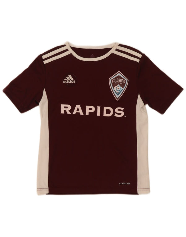 Adidas Colorado Rapids Graphic T-Shirt Top 9-10 Ans Bordeaux