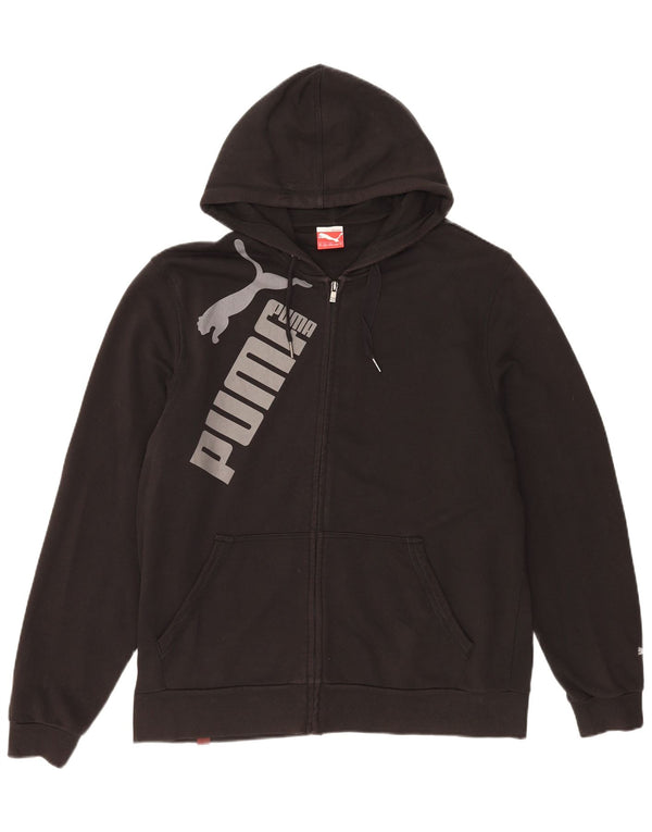 PUMA Sweat à capuche graphique zippé pour homme XL Noir Coton