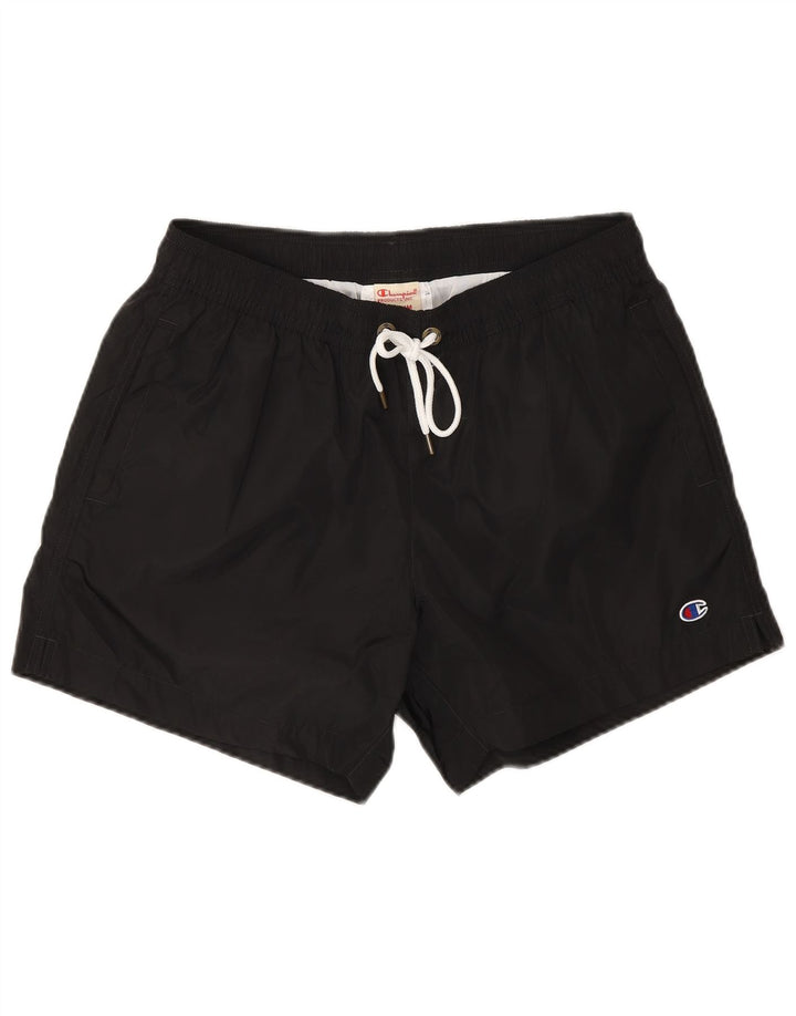 Champion Short de Bain Homme Noir Moyen Polyester