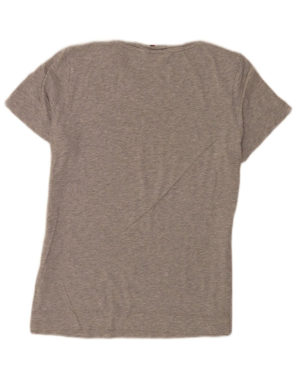 Tommy Hilfiger T-shirt graphique pour femme UK 8 Small Gris moucheté
