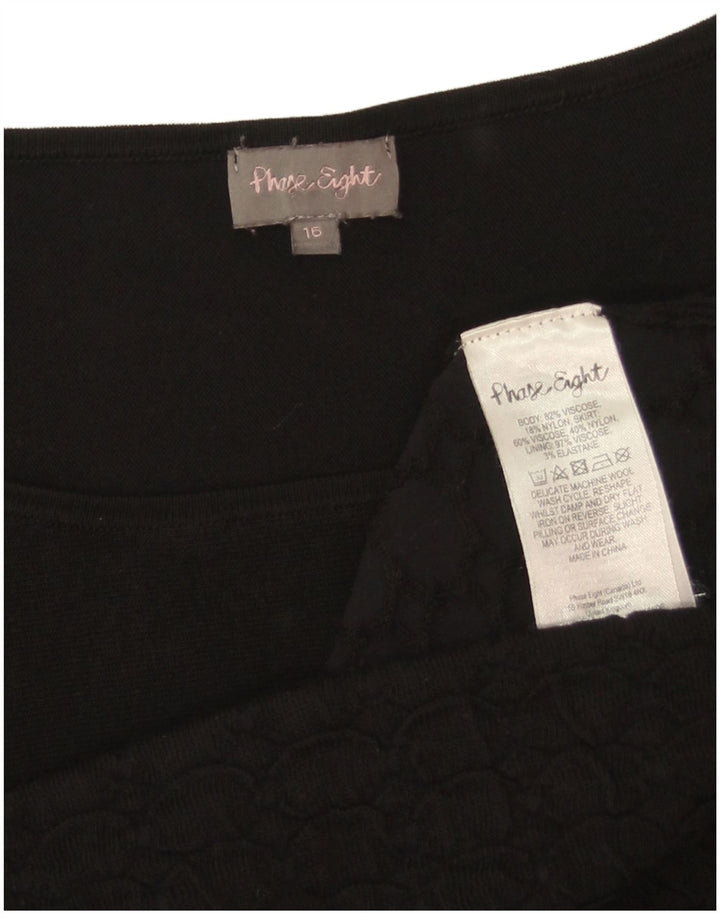 Phase Eight Robe fourreau surdimensionnée pour femme UK 16 Grande Viscose Noire