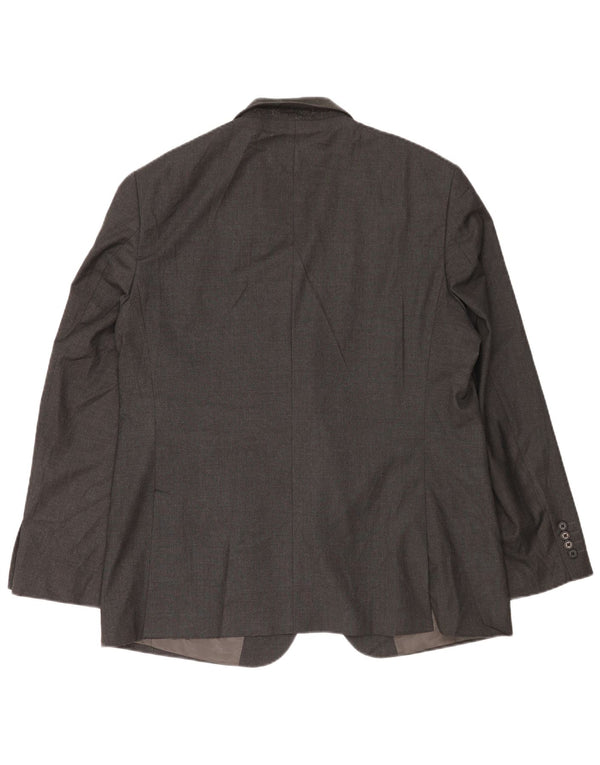 MARKS & SPENCER Veste Blazer 2 Boutons Homme UK 44 XL Gris Polyester