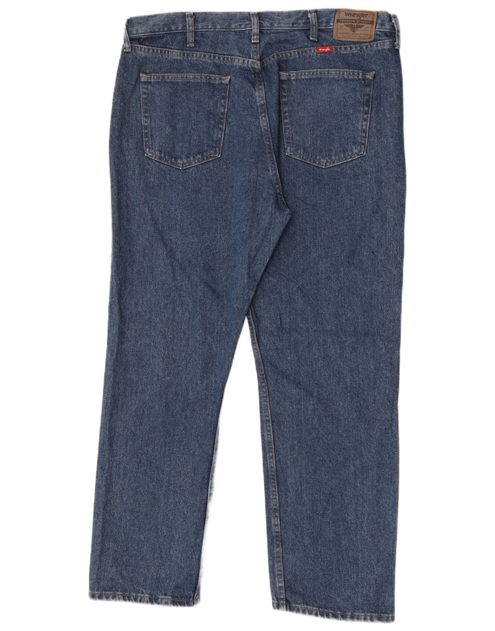 Wrangler Jean droit coupe droite W40 L30 pour homme en coton bleu