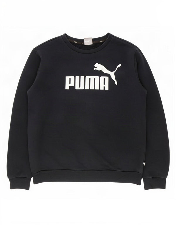 Puma Sweat-Shirt Graphique Homme Noir Moyen Coton