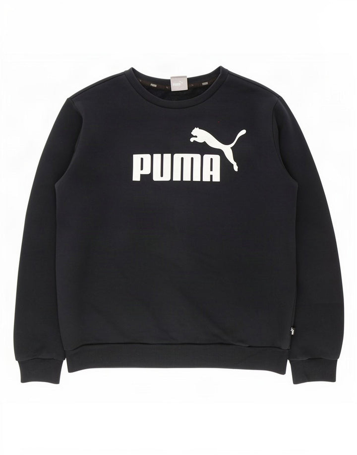 Puma Sweat-Shirt Graphique Homme Noir Moyen Coton