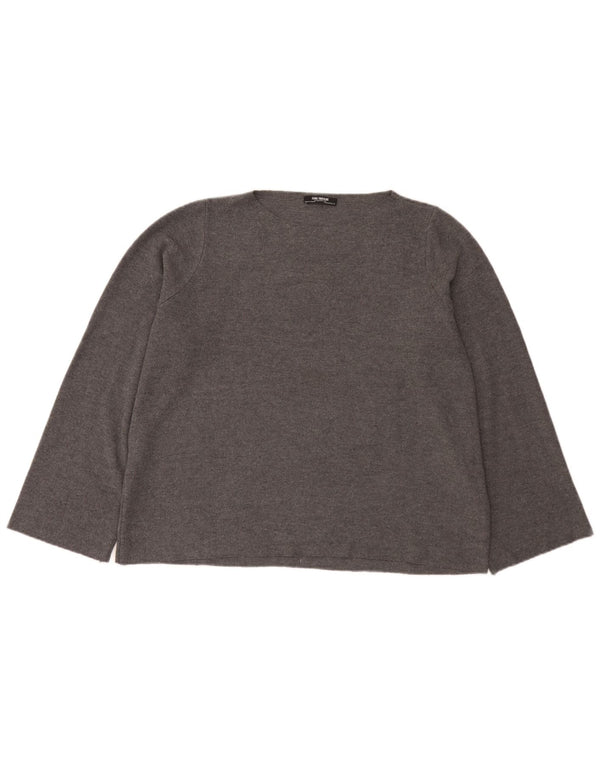 Zara Femme Haut Oversize Manches Longues UK 14 Gris Moyen