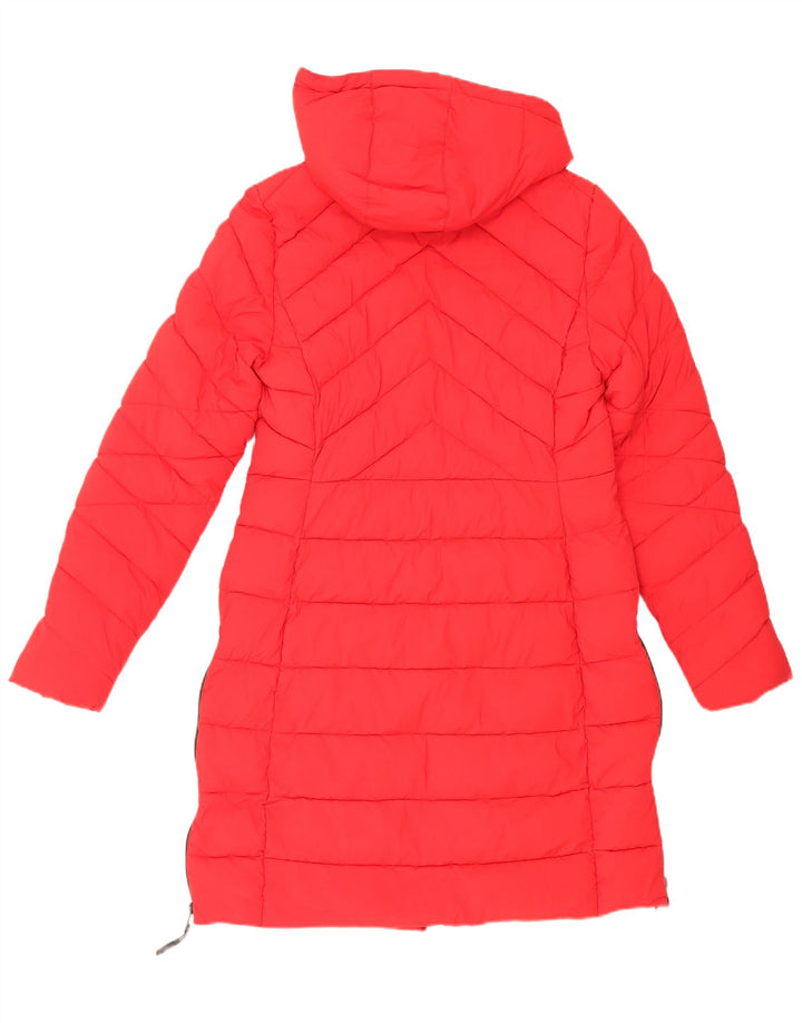 Marks & Spencer Manteau rembourré à capuche pour femme UK 12 Medium Rouge Polyamide