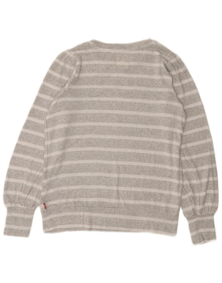 Levi's Sweatshirt Fille 13-14 ans Gris Rayé Viscose