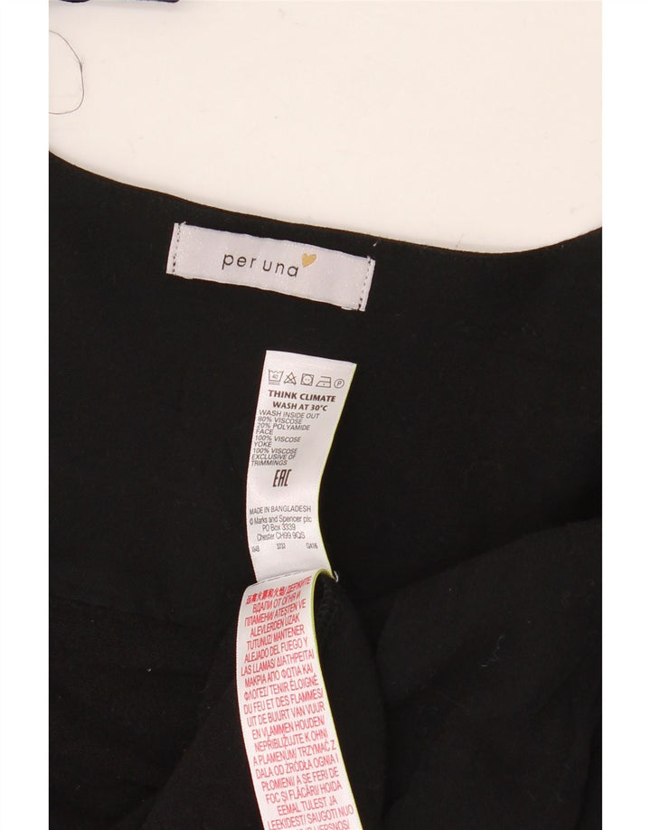 Marks & Spencer Haut Cardigan Per Una Femme UK 12 Viscose Noir Moyen