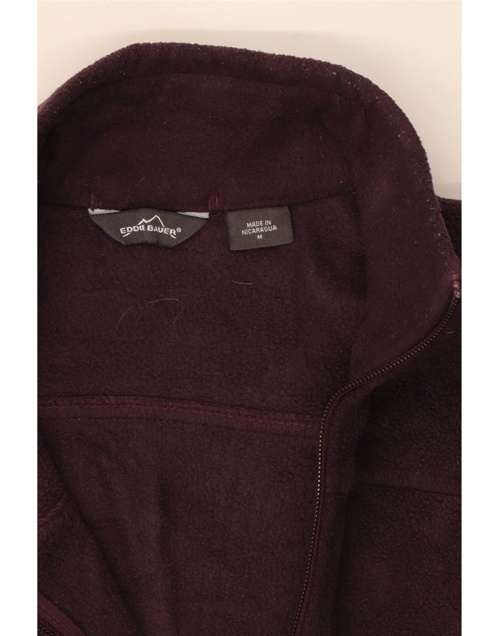 EDDIE BAUER Womens Fleece Jacket UK 14 Medium Burgundy Polyester Vintage Eddie Bauer and Second-Hand Eddie Bauer from Messina Hembry 