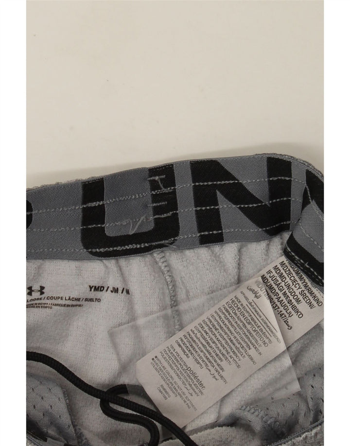 Under Armour Short de Sport Graphique Garçon 9-10 Ans Gris Moyen Moucheté