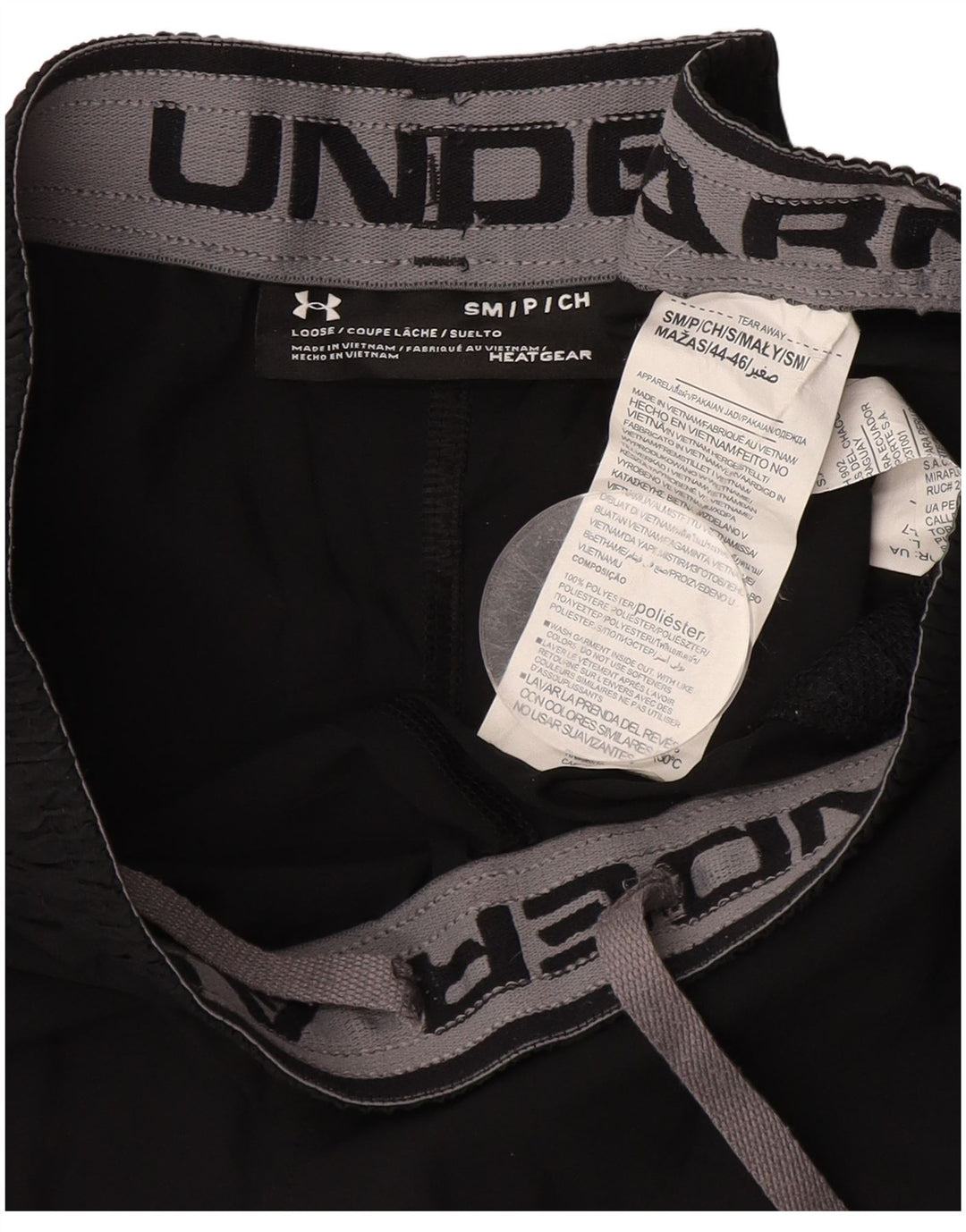 Under Armour Short de Sport Graphique Coupe Ample Homme Petit Noir Polyester