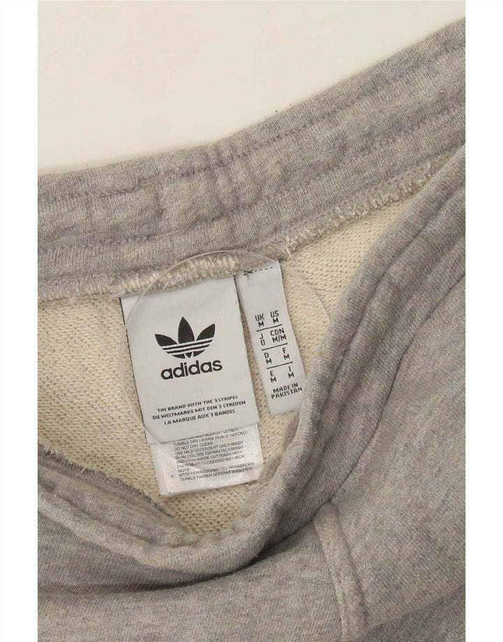 Adidas Short de Sport Homme Gris Moyen Coton