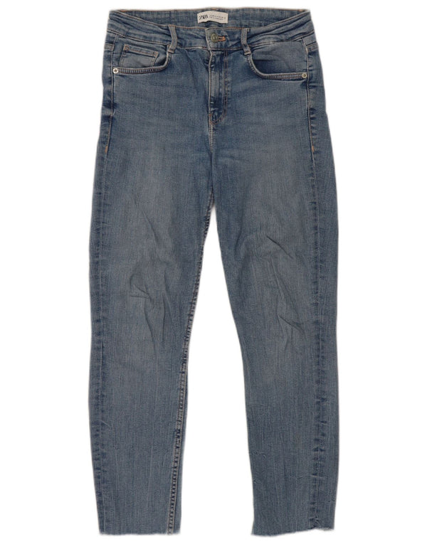 Zara Jean court pour femme EU 36 XS W26 L24 Bleu Coton