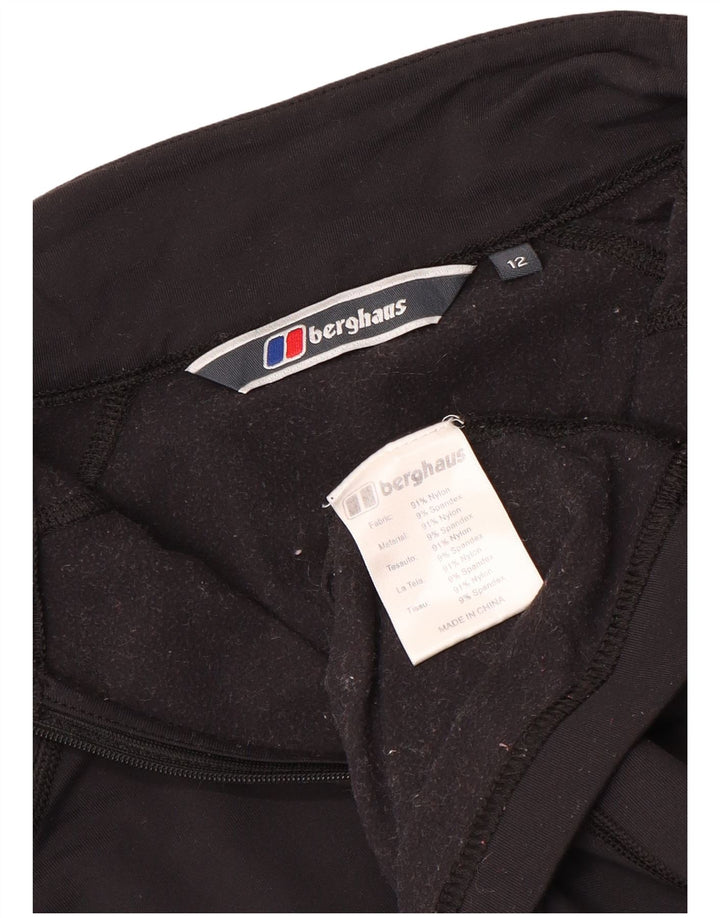 Berghaus Haut de survêtement à col zippé pour femme UK 12 Medium Black Nylon
