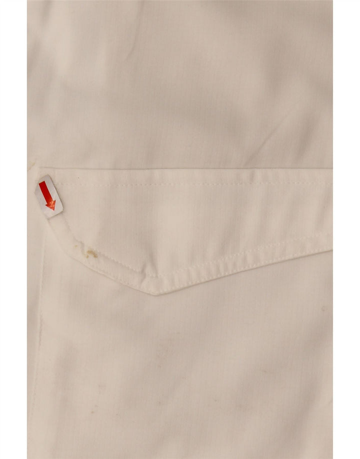 EDDIE BAUER Chemise à manches courtes pour hommes XL Blanc Polyester