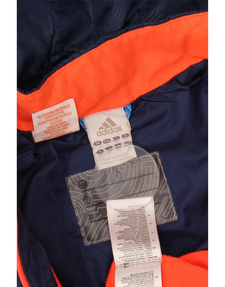 ADIDAS Veste coupe-vent à capuche pour fille 13-14 ans Bleu marine Colourblock