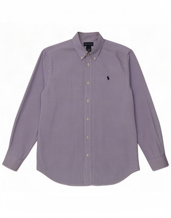 Chemise Ralph Lauren pour garçon 15-16 ans XL en coton à fines rayures