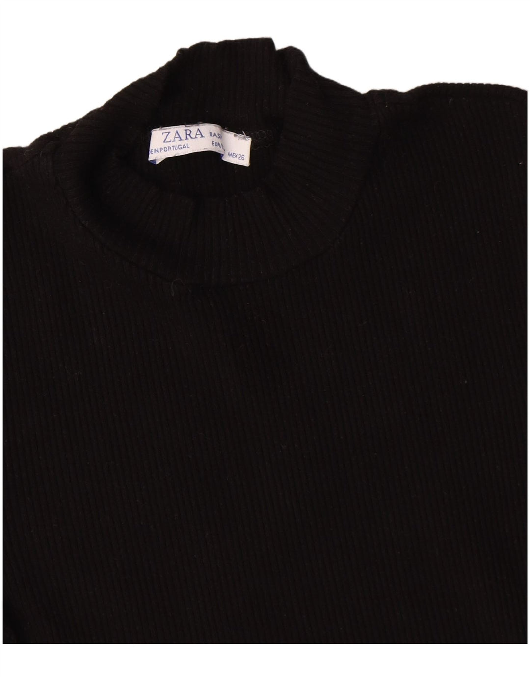 Zara T-Shirt Femme Top UK 8 Petit Noir