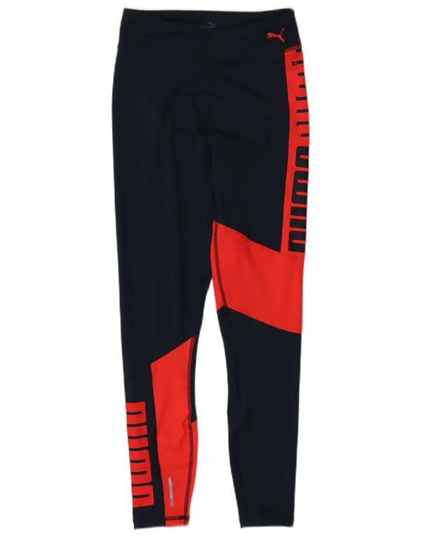Puma Legging graphique pour femme UK 4 XS Bleu marine Colourblock