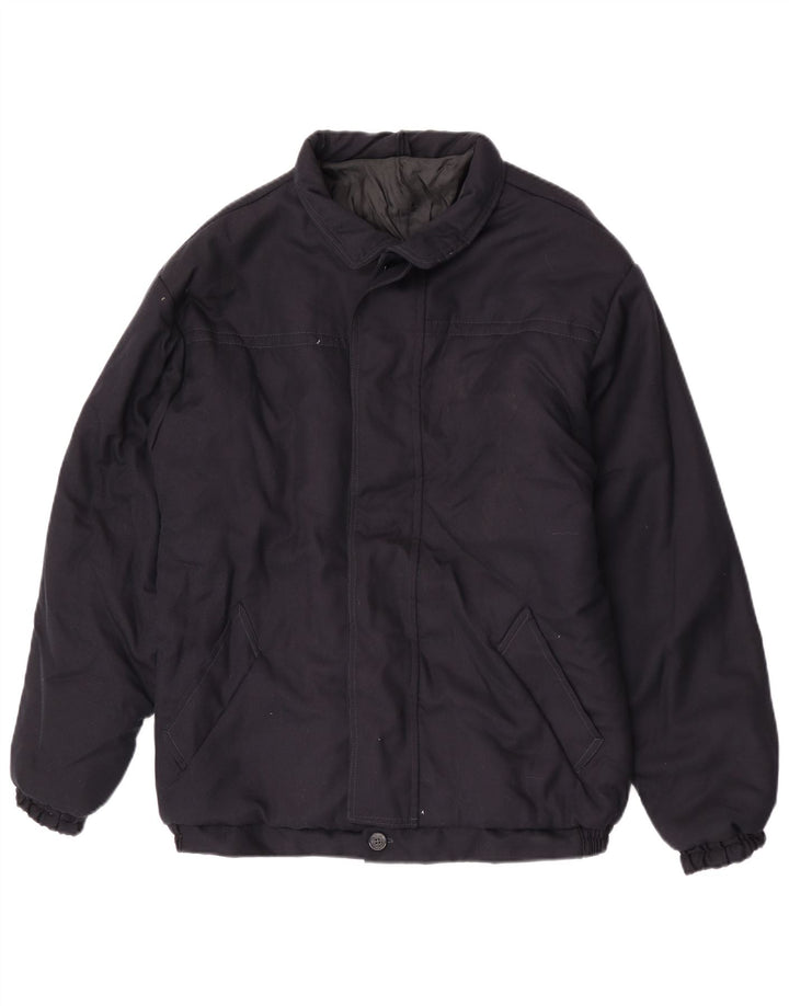 Veste Bomber Homme Vintage UK 42 XL Bleu Marine
