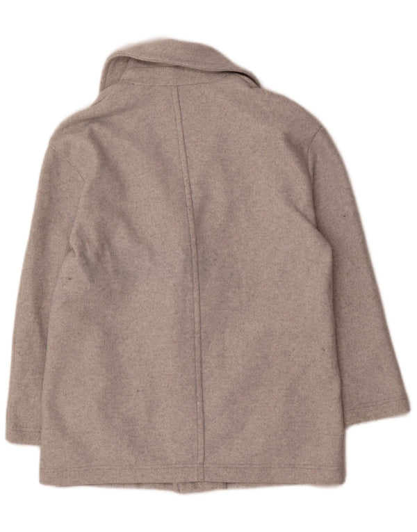Zara Veste Blazer Ouverte Oversize Femme UK 10 Petit Gris Polyester