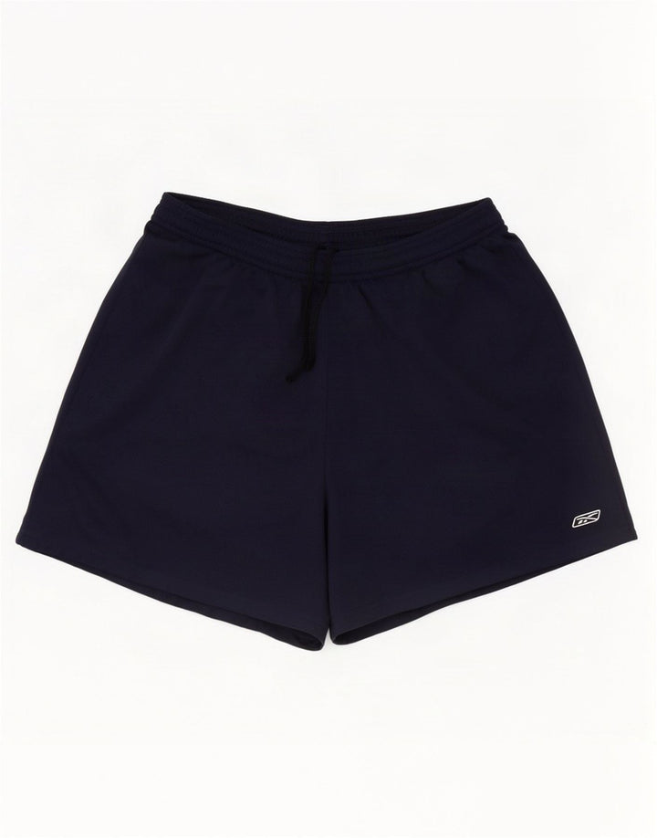Reebok Short de Sport Homme Bleu Marine Moyen Polyester