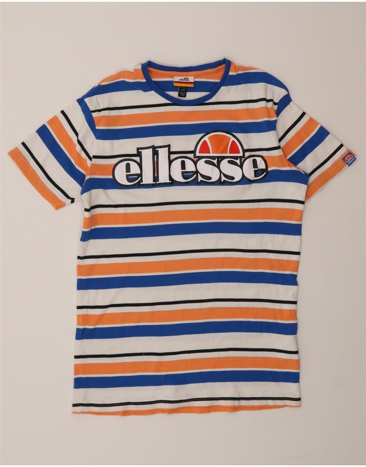 Ellesse T-Shirt Graphique Haut Petit Coton Rayé Multicolore Homme