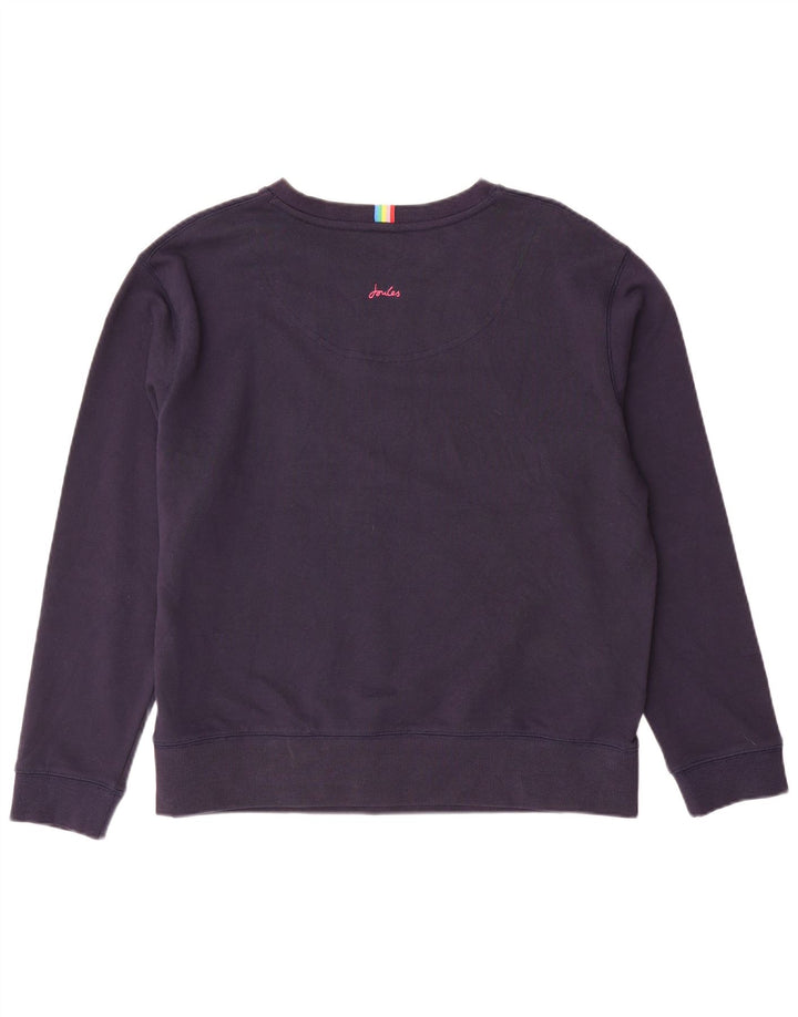 JOULES Pull-over surdimensionné pour femme UK 12 Bleu marine moyen en coton