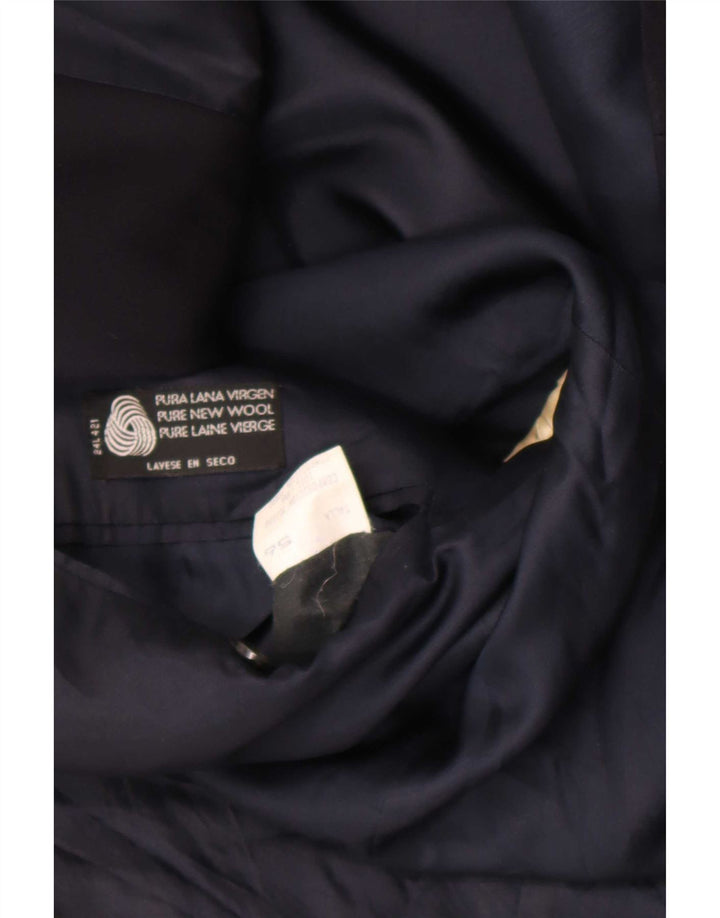 vintage Homme 2 Bouton Blazer Veste IT 54 2XL Laine Noire