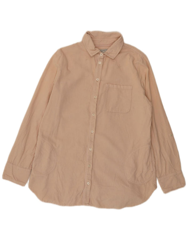 Fat Face Chemise en velours côtelé pour femme UK 12 Coton beige moyen