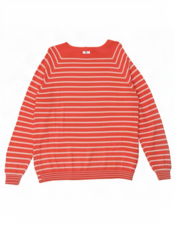 Joules Pull col bateau pour femme UK 18 XL Lin rayé rose