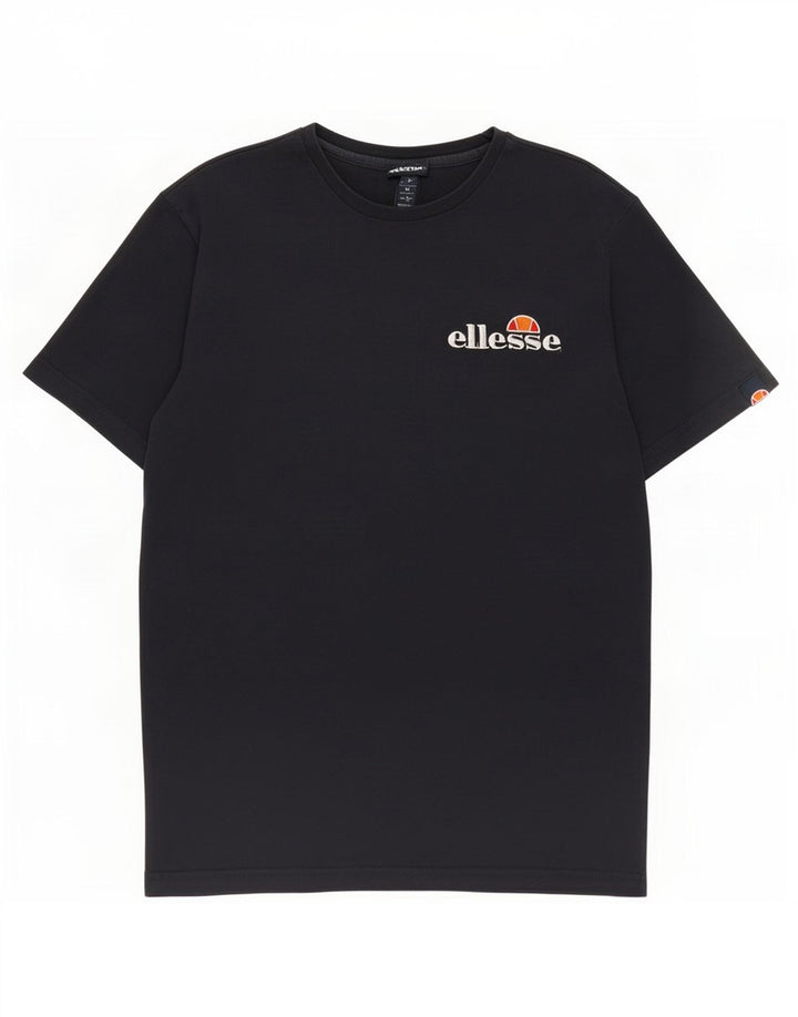 Ellesse T-Shirt Graphique Top Bleu Marine Moyen Coton Homme