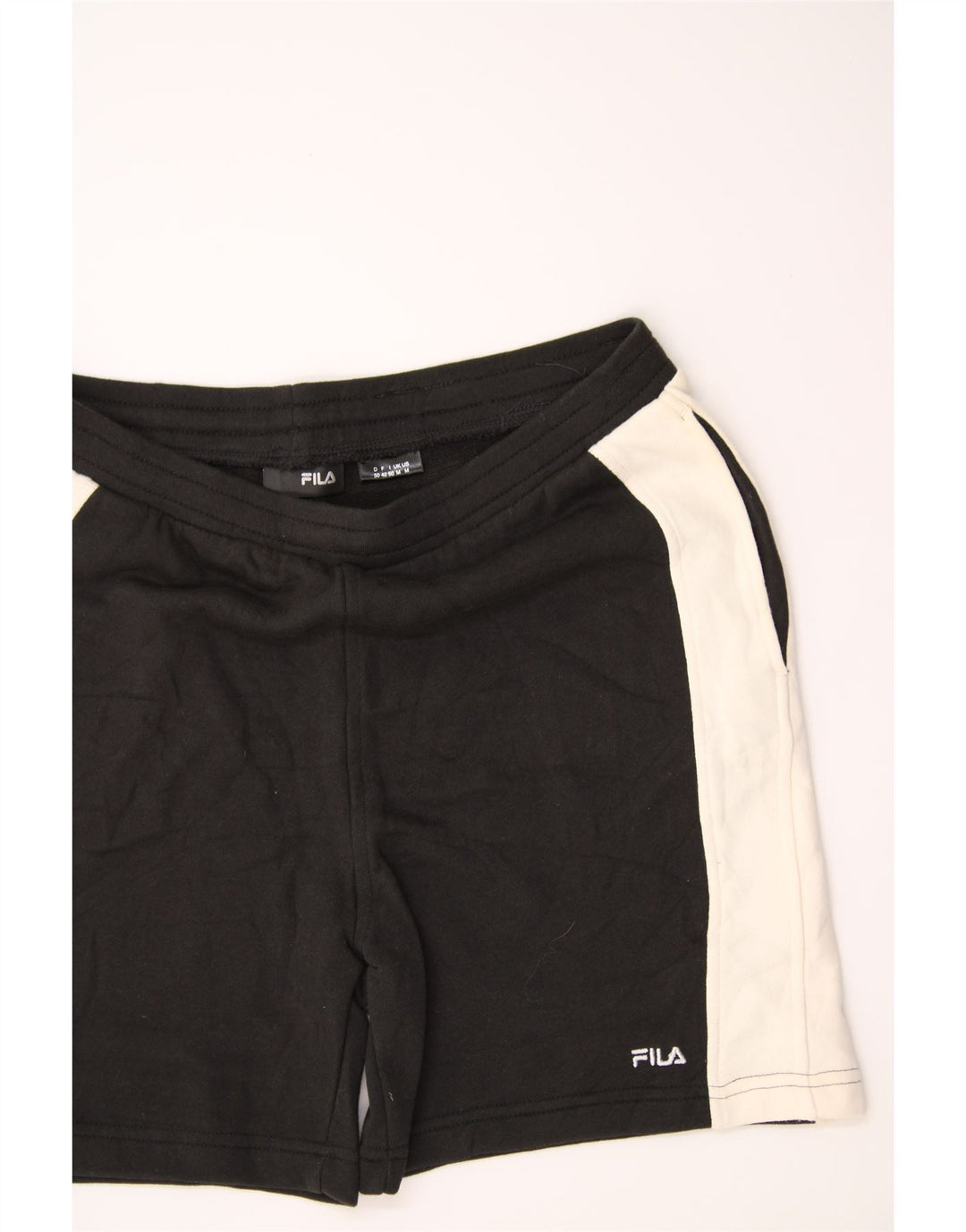 FILA Mens Sport Shorts Medium  Black Colourblock Cotton Vintage Fila and Second-Hand Fila from Messina Hembry 