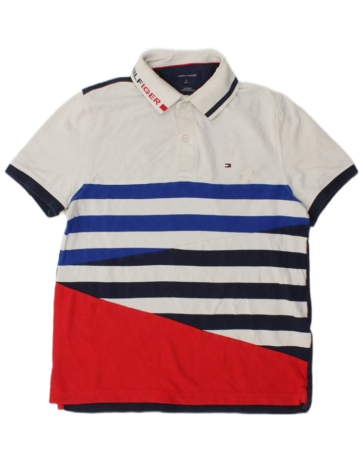 Tommy Hilfiger Polo Graphique Homme Rayé Multicolore Moyen