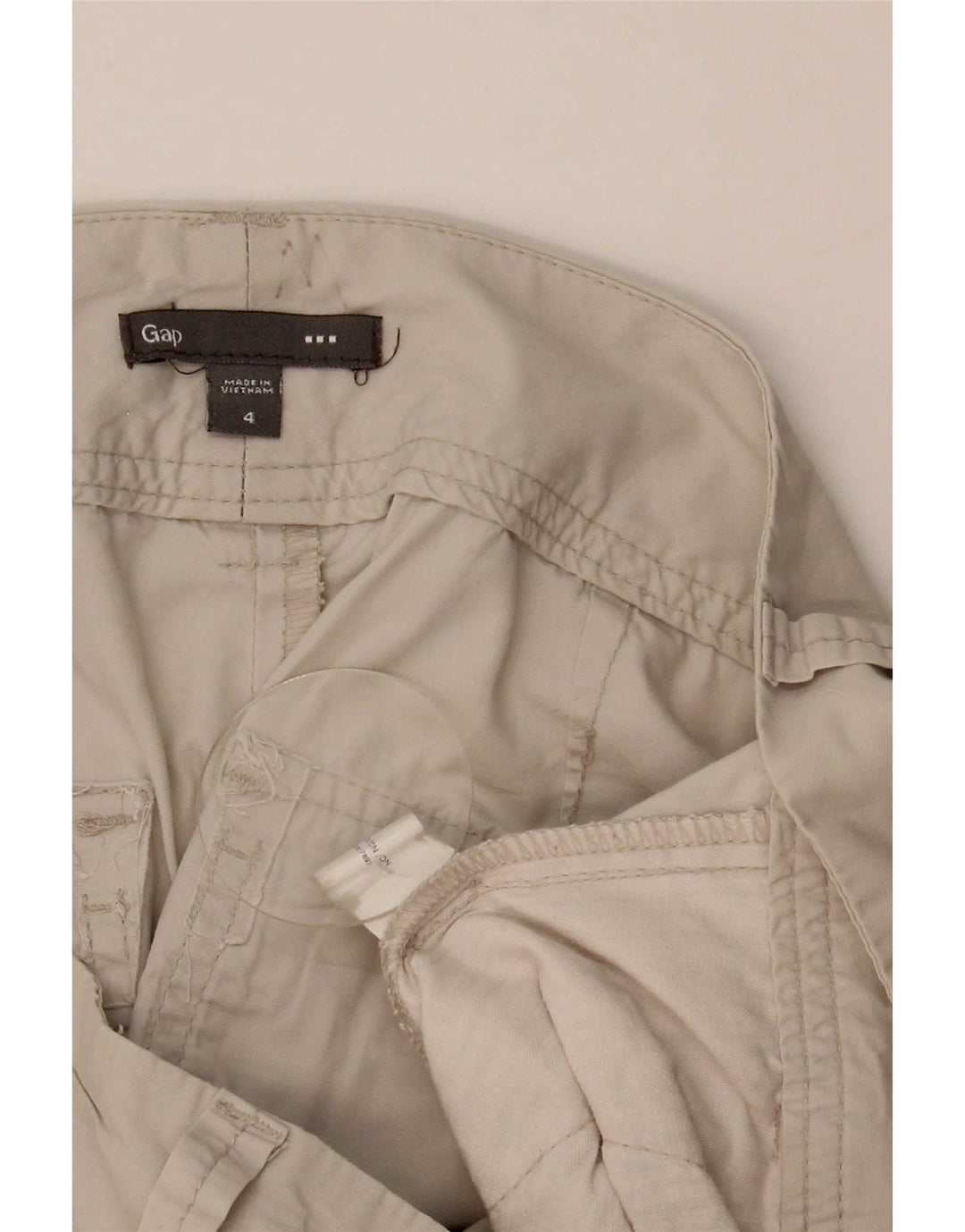 Gap Short Cargo Femme US 4 Petit W32 Coton Beige