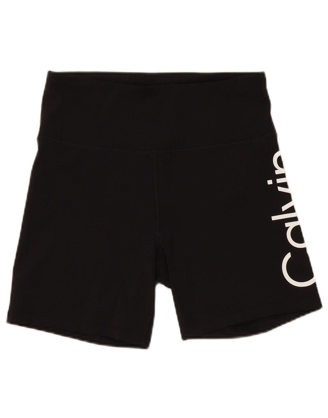 Calvin Klein Short de sport graphique pour femme UK 12 Noir moyen Polyester