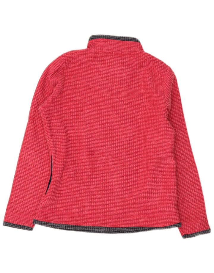 Weird Fish Pull polaire à col zippé pour femme Rouge moyen UK 12