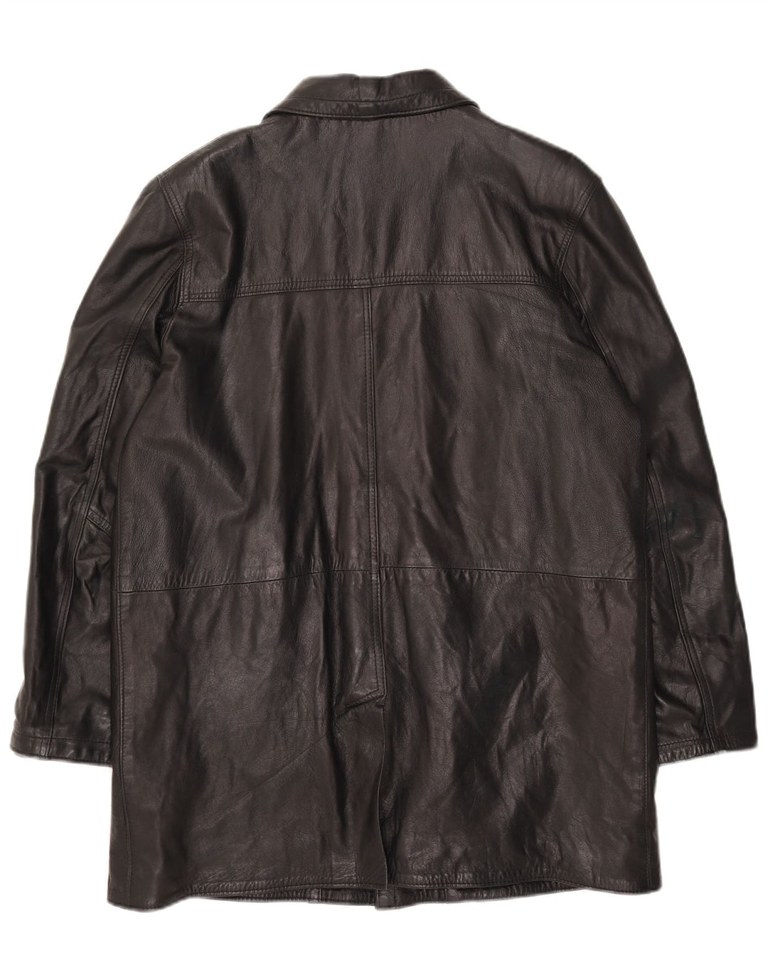 veste en cuir surdimensionnée vintage pour homme UK 40 Grand cuir noir