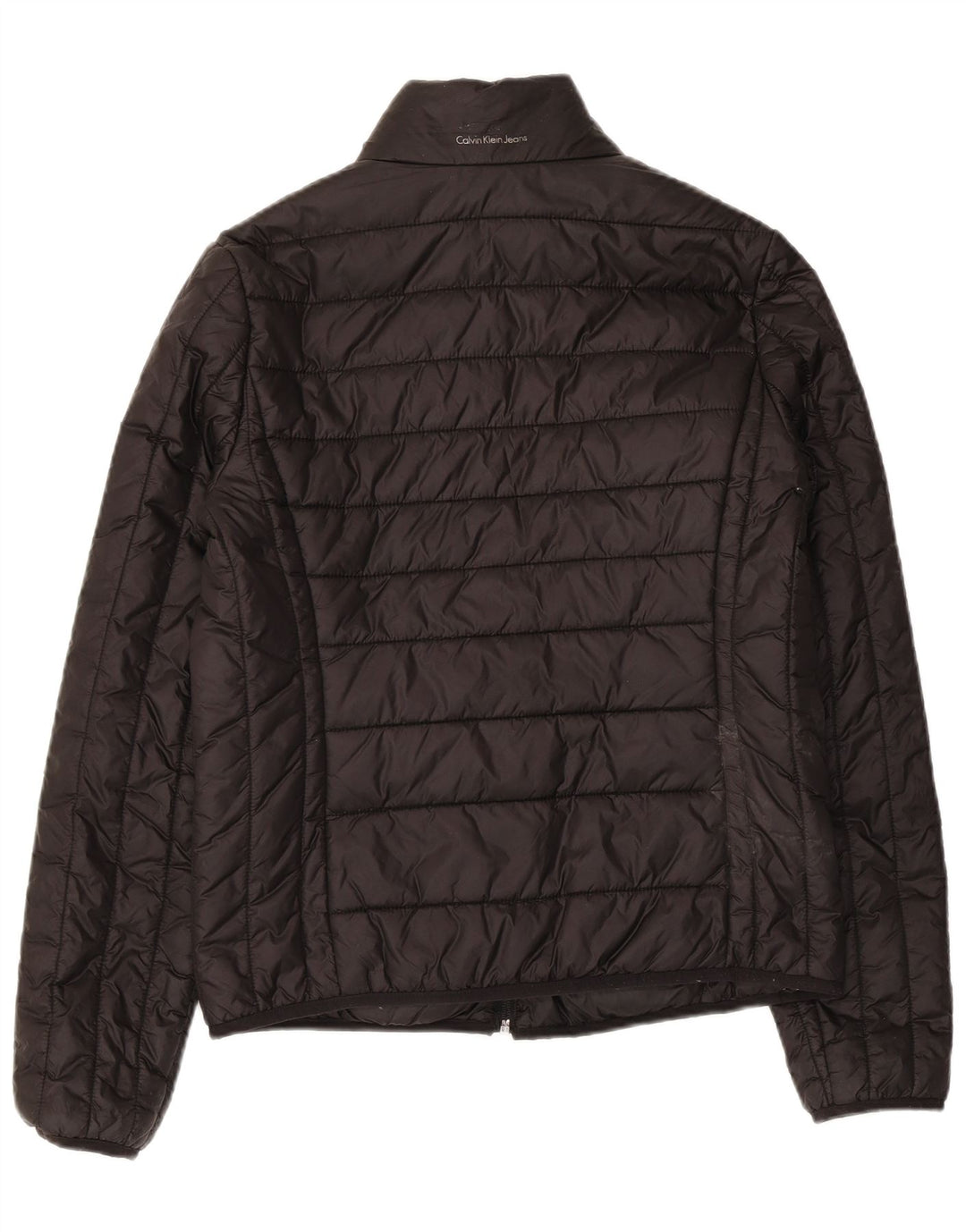 Calvin Klein Jeans Veste réversible pour femme UK 14 Medium Noir Polyamide