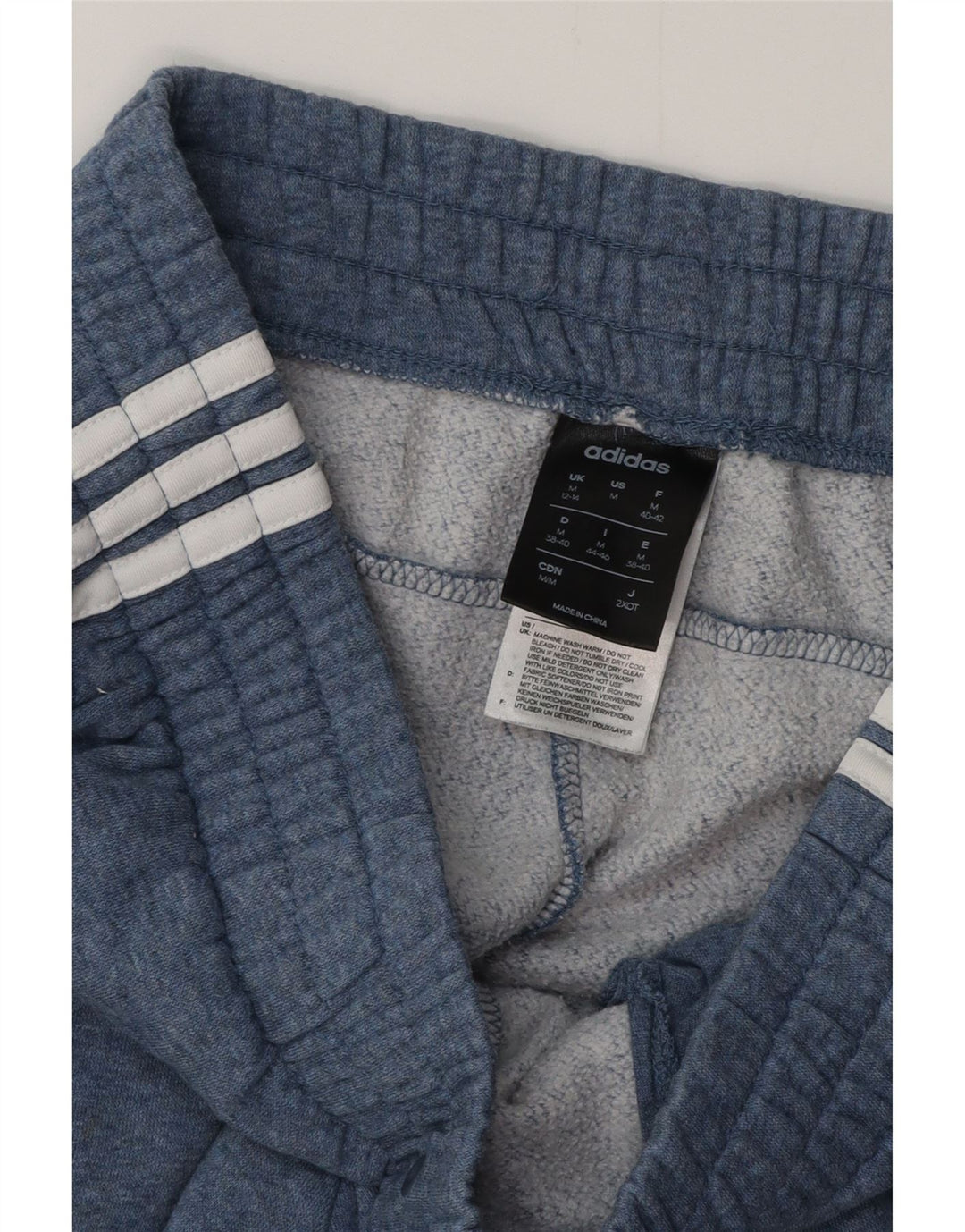 ADIDAS Pantalon de survêtement pour femme Joggers UK 12/14 Bleu moyen Coton