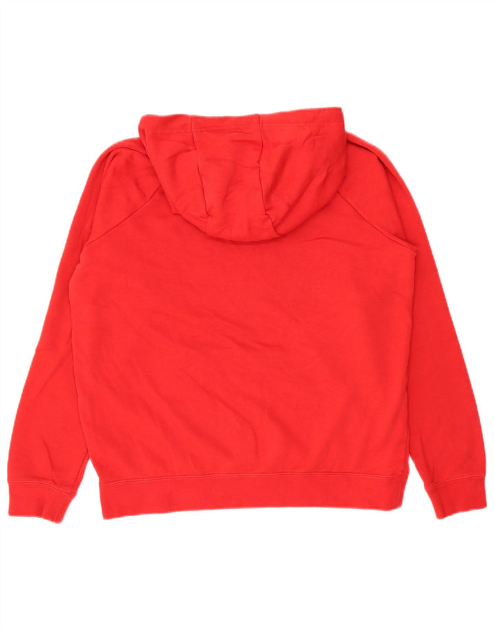 Nike Pull à capuche surdimensionné pour femme UK 14 Rouge moyen Coton