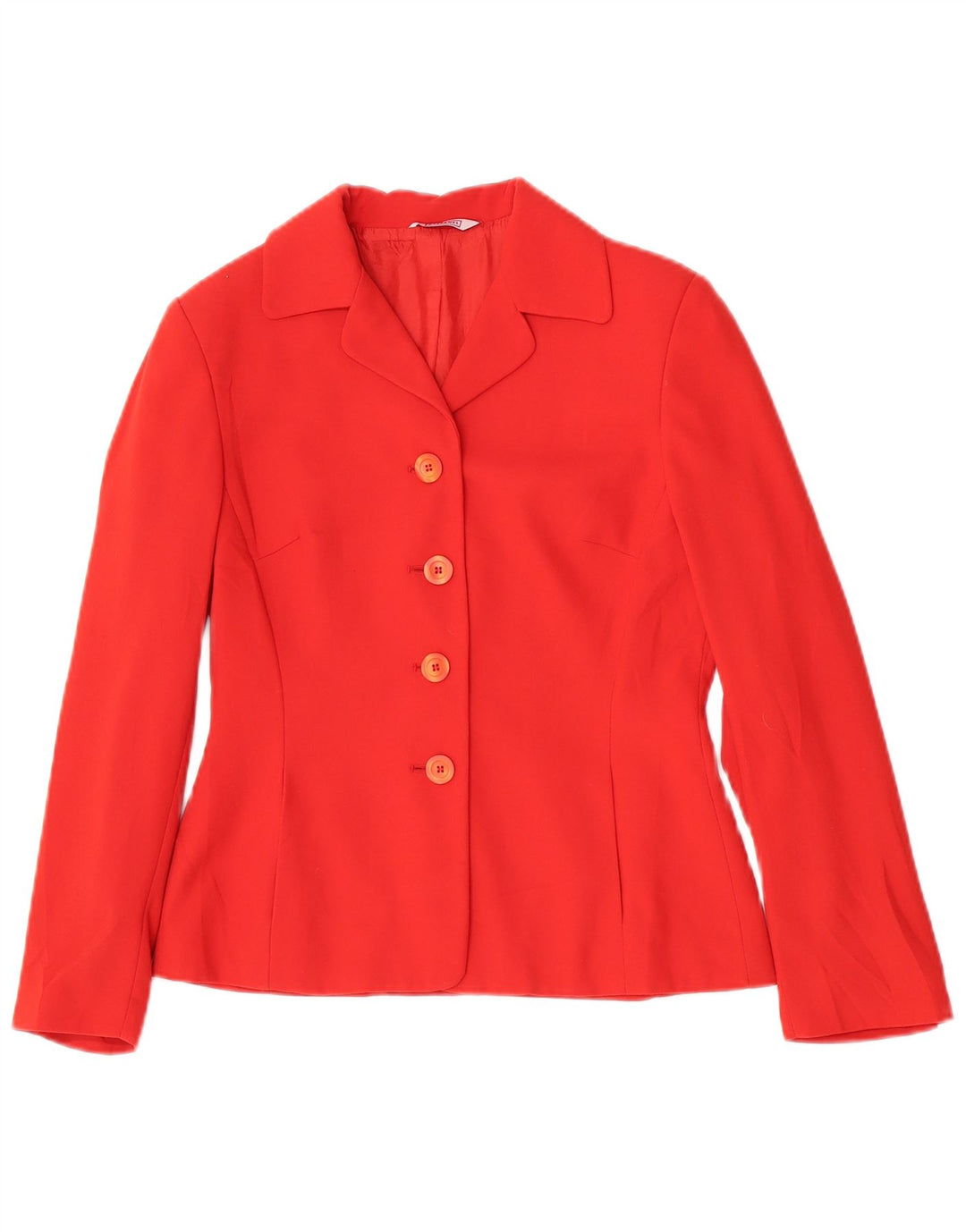 Stefanel Veste Blazer 4 Boutons Femme IT 42 Rouge Moyen Polyester