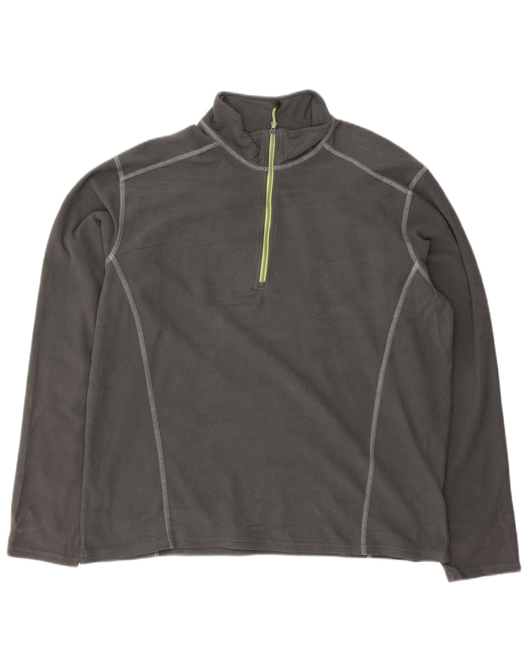 Eddie Bauer Pull polaire à col zippé pour homme XL Gris Polyester