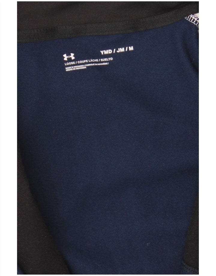 UNDER ARMOUR Boys Tracksuit Top Jacket 9-10 Years Medium Navy Blue Sports