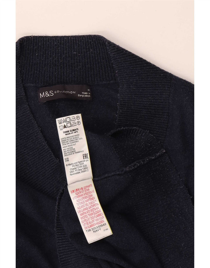 Marks & Spencer Pull surdimensionné à col en V pour femme Bleu marine moyen