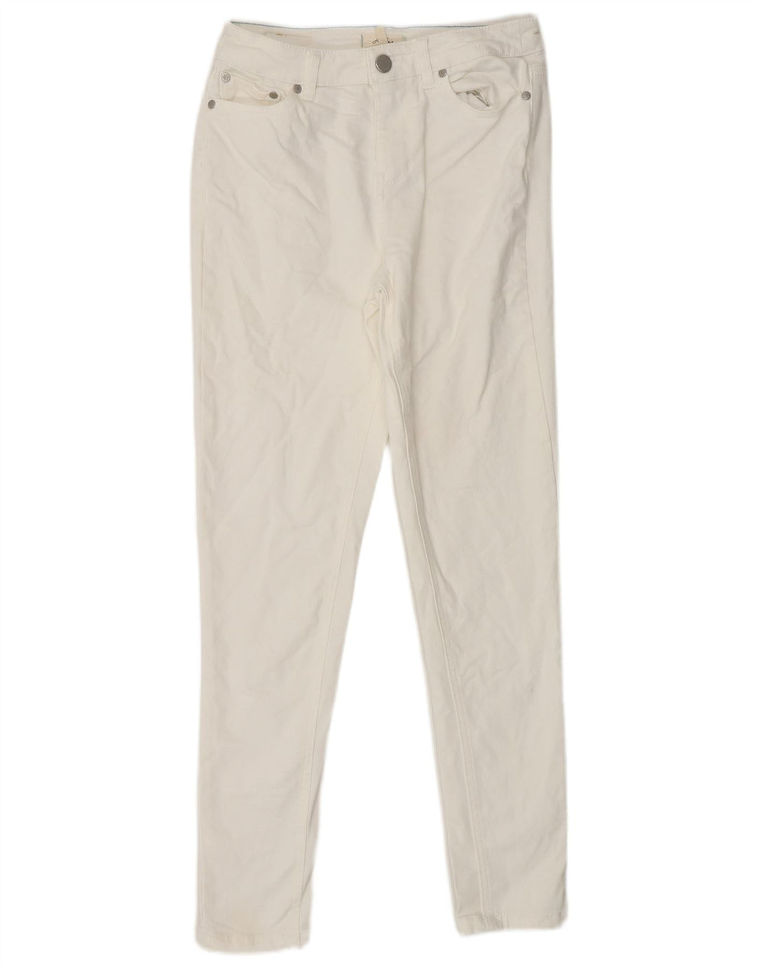 JOULES Jeans Slim Femme UK 10 Small W27 L28 Coton Blanc