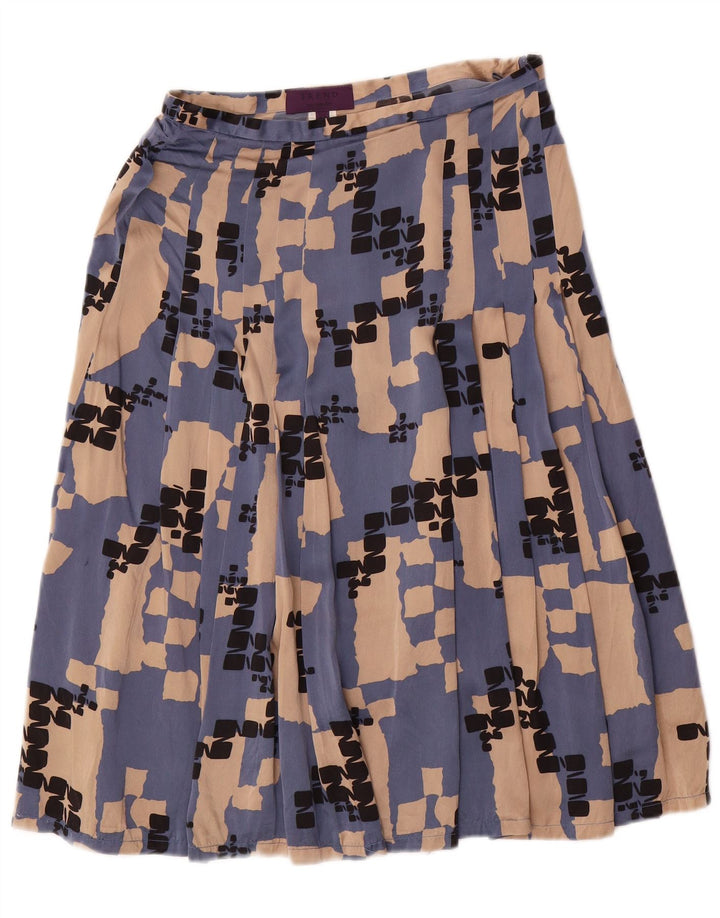 LES COPAINS Ensemble jupe 2 pièces pour femme IT 42 Medium W28 Soie géométrique bleue