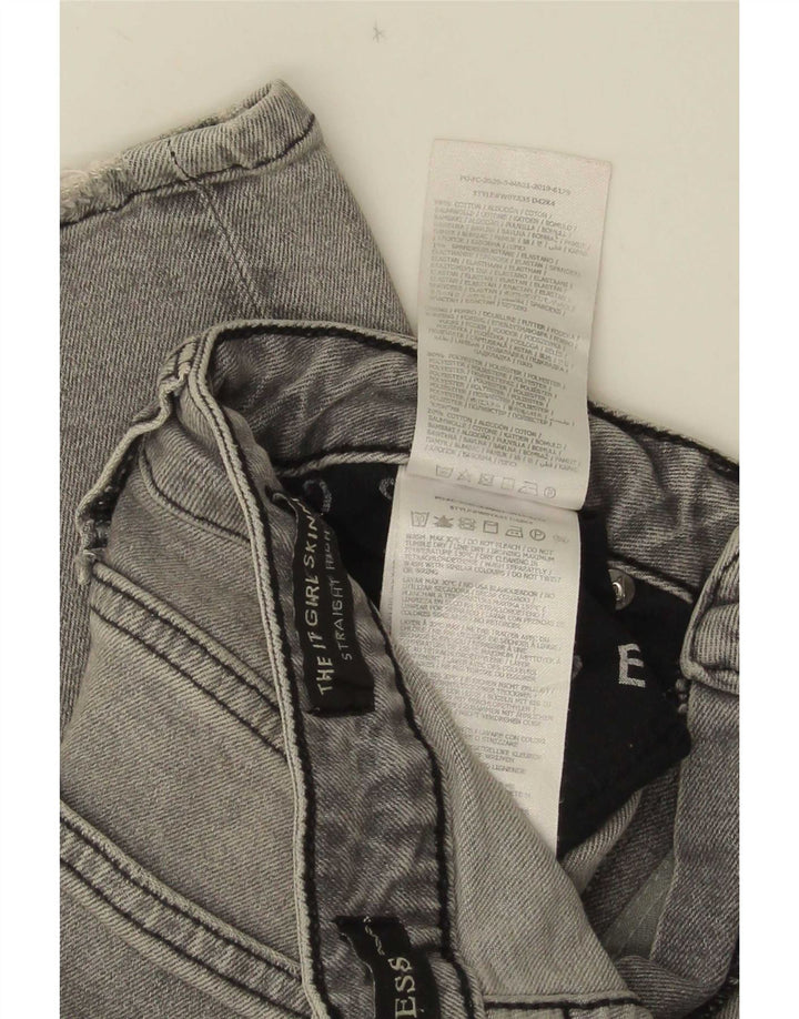 Guess Jean skinny droit effet vieilli W27 L28 gris polyester